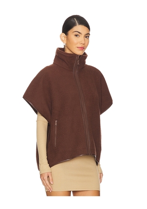 LAMARQUE Eudora Fleece Vest in Brown. Size M. Also in XS, S, XL.