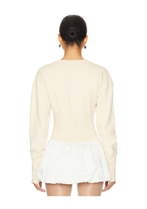 LIONESS Head in The Clouds Cardigan in Ivory. Size M. Also in XXS, XS, S, L, XL, XXL.