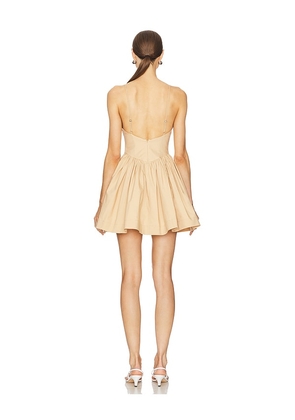 L'Academie Simone Mini Dress in Brown. Size M. Also in S, L, XL.