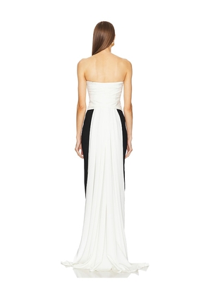 Michael Costello x REVOLVE Sabine Gown in Black,White. Size XS. Also in S.