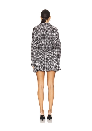 Norma Kamali Oversized Shirt Flared Mini Dress in Black,White. Size M. Also in XS, S, L, XXS.
