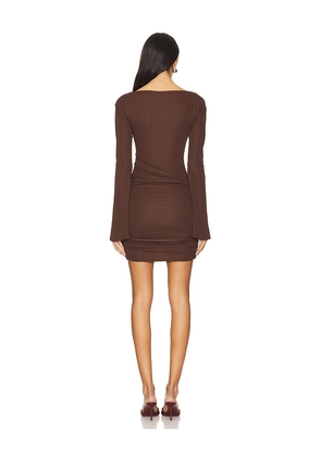 Lovers and Friends x Emily Gemma Quinn Mini Dress in Chocolate. Size M. Also in L, S, XS, XXS.