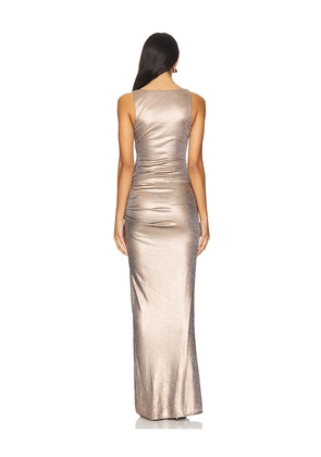 Lovers and Friends Tonya Maxi Dress in Metallic Gold. Size M. Also in S, XL.