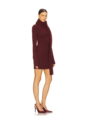 LOBA Soleil Scarf Dress in Burgundy. Size M. Also in S.