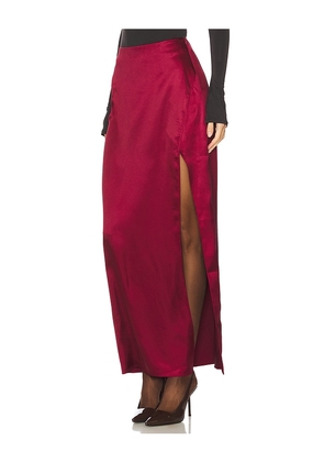 Line & Dot Allina Skirt in Burgundy. Size S. Also in M, L.