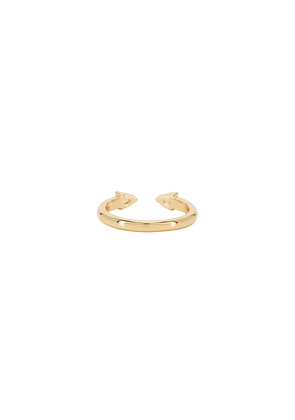 MIRANDA FRYE Lyra Ring in Metallic Gold. Size 6. Also in 7, 5, 8.
