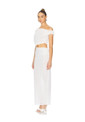 NBD Jordyn Maxi Dress in Ivory. Size S. Also in XS, M, XL.