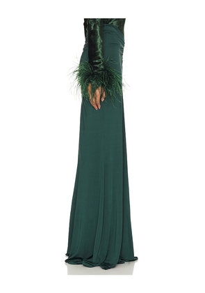 Lapointe Ruched Maxi Skirt in Green. Size S. Also in XS.
