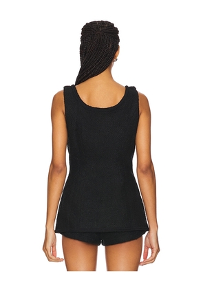 MAJORELLE Gabrielle Tweed Top in Black. Size S. Also in M.