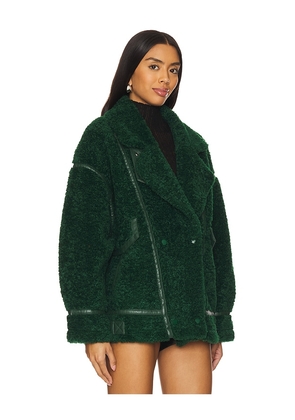 LAMARQUE Badu Faux Fur Jacket in Green. Size M. Also in XS, S, L, XL.