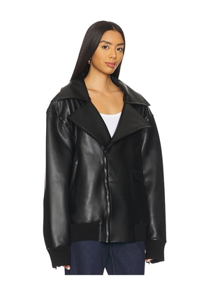 Norma Kamali Oversized Moto Jacket in Black. Size M. Also in L, S, XS.