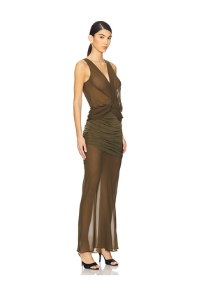 L'Academie Marin Midi Dress in Green. Size M. Also in L.