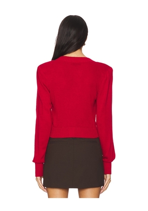 MAJORELLE Elodie Cardigan in Red. Size M. Also in XS, S, L.