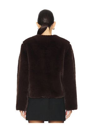 Lovers and Friends Rhoda Faux Fur Jacket in Brown. Size M. Also in XXS, XS, S, L.
