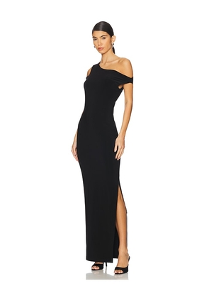 Norma Kamali Drop Shoulder Fitted Gown in Black. Size S. Also in XXS, M, L, XL.