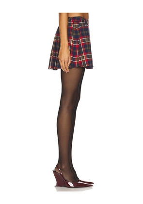 MAJORELLE Lara Mini Skirt in Red. Size S. Also in XS, L.