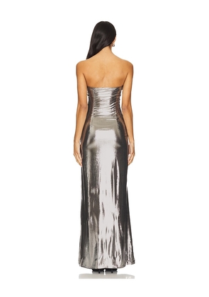 Lovers and Friends Liza Gown in Metallic Silver. Size XL. Also in M.