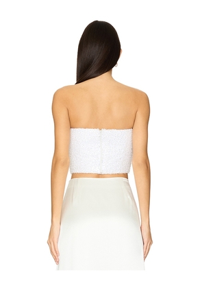 Mariandree Gaitan Emily Pearl Top in White. Size S. Also in XS, M.