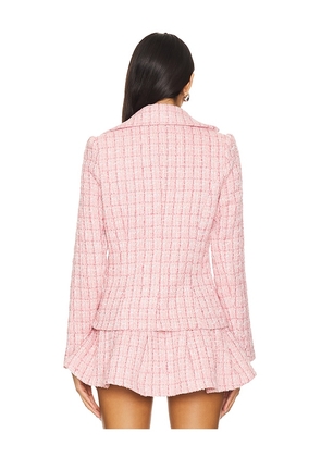 MORE TO COME Ashtyn Tweed Blazer in Coral. Size S. Also in XXS, XS, M, L, XL.
