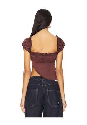 LIONESS District Top in Brown. Size M. Also in L.