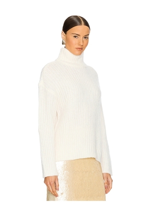 L'Academie Troye Turtleneck Sweater in Ivory. Size L. Also in XS, S, M.