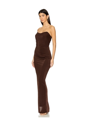Katie May Sway Gown in Brown. Size M. Also in S, XS, L.