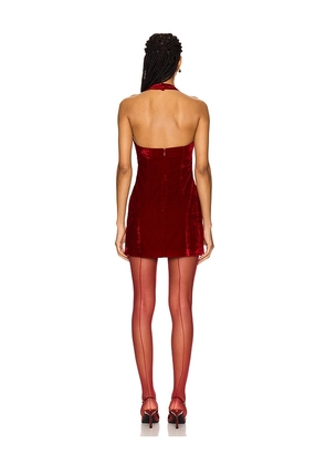 Lovers and Friends Vivica Velvet Mini Dress in Red. Size S. Also in XXS, XS, M, L.
