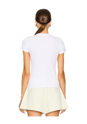 LESET Kelly Slim Fit Tee in White. Size M. Also in XS, L, XL.