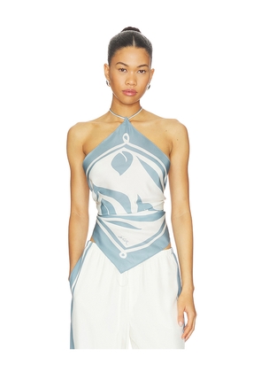 SIR. Lilou Scarf Top in Slate.