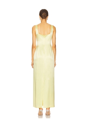 Line & Dot Limone Maxi Dress in Yellow. Size M. Also in S, L.