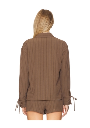 Line & Dot Koa Shirt in Brown. Size S. Also in M.