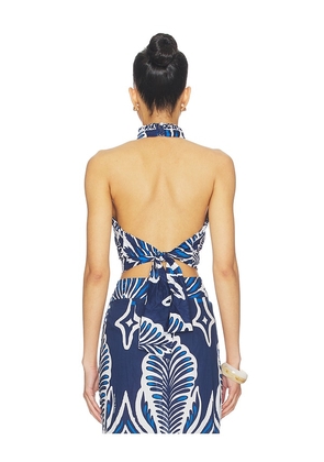 Poupette St Barth Suma Top in Navy,White. Size L. Also in M, S.