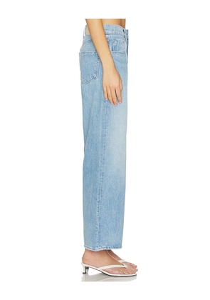 PAIGE Arellia Ankle Seamed Belt Loops Barrel Jeans in Blue. Size 24. Also in 23, 25, 26, 27, 28, 29, 30, 31, 32, 33, 34.