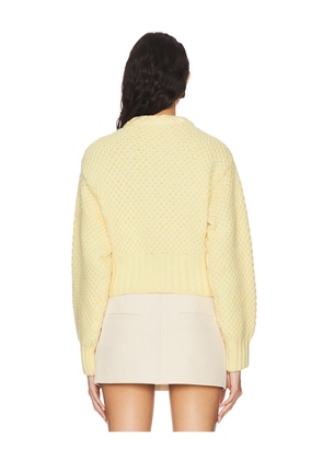 MAJORELLE Phiala Cardigan in Yellow. Size M. Also in XS, S, L, XL.