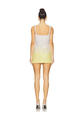 LA FUORI Giulia Mini Dress in Yellow. Size M. Also in S.