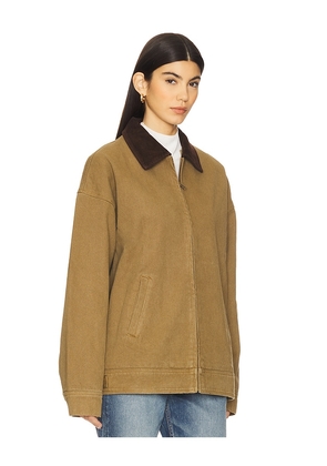 LIONESS Workwear Jacket in Tan. Size M. Also in XXS, XS, XXL.