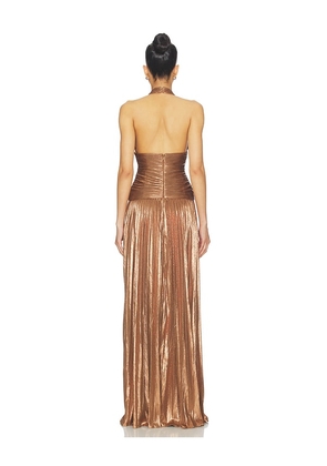 retrofete Orlina Dress in Metallic Bronze. Size L. Also in XS, S, M.