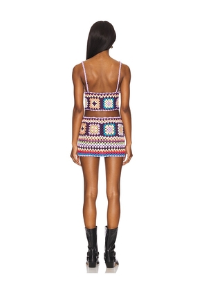 MORE TO COME Alcie Crochet Skirt Set in Purple. Size M. Also in L.