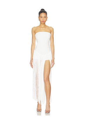 superdown Tea Fringe Romper in Ivory. Size L. Also in M, S, XL, XS, XXS.
