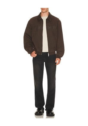 REPRESENT Roscoe Bomber Jacket in Brown. Size L. Also in S.