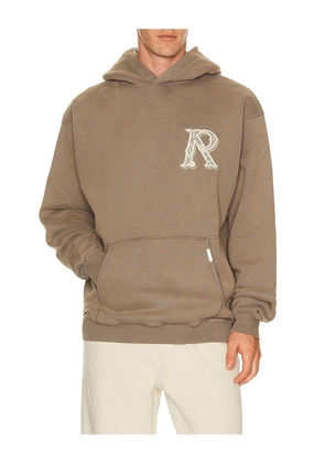 REPRESENT Western Initial Hoodie in Brown. Size L. Also in M, S, XL/1X.