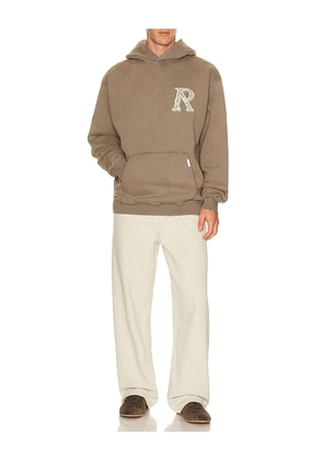 REPRESENT Western Initial Hoodie in Brown. Size L. Also in S, M, XL/1X.