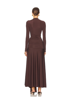 Maygel Coronel x REVOLVE Mageia Dress in Brown.
