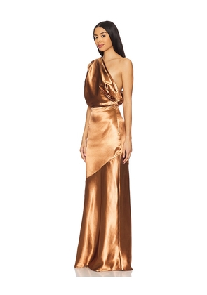 Lovers and Friends Sheridan Gown in Metallic Copper. Size S. Also in XXS, XS, M.