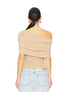 Lovers and Friends Gerda Off The Shoulder Top in Beige. Size S. Also in XS, M.