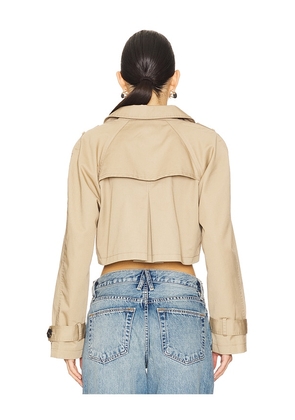 MORE TO COME Marja Cropped Trench in Beige. Size M. Also in XS, XXS, S, L, XL.