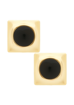 Ronny Kobo Joan Earring in Black,Metallic Gold.