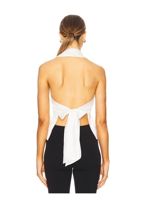 MORE TO COME Lisseth Open Back Top in White. Size M. Also in XL.