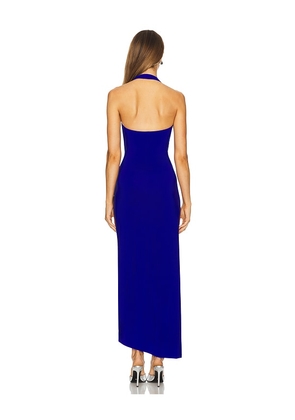 Norma Kamali x REVOLVE Halter Sweetheart Side Drape Gown in Royal. Size M. Also in XS.
