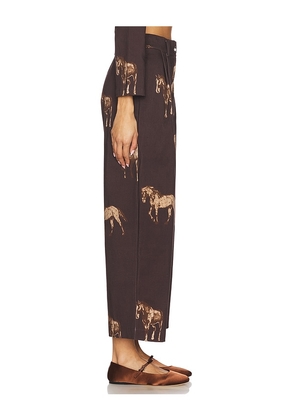 Milkwhite Wide Leg Pants in Brown. Size M. Also in XS, S.